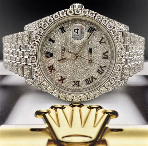 iced fake diamond rolex|replica rolex iced out.